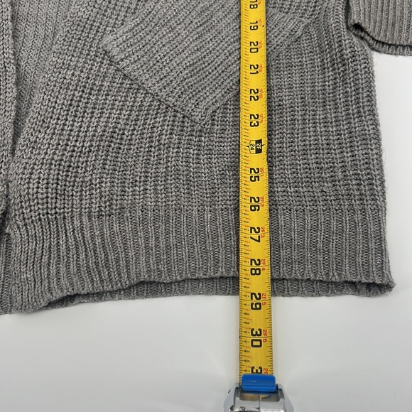 Say What? Gray Cardigan Thigh Length Sweater Women's sz. M - Picture 8 of 8